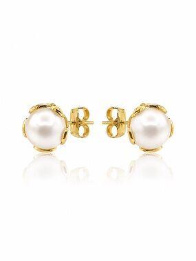 Gold-Filled Pearl Stud Earrings